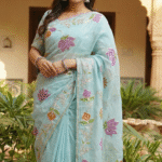 Gota Work Soft Glass Silk Saree