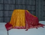 Mustard Yellow Silk Saree with Ornate Zari Pallu - Image 2