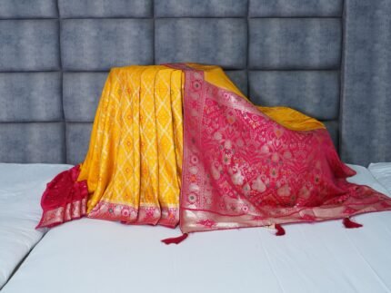 Mustard Yellow Silk Saree with Ornate Zari Pallu