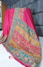 Rani Weaving Saree With Hand & Mirror Work - Image 3