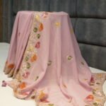 Pink Gota Work Handprint Saree