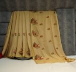 Beige Cream Pure Chinnon Crape Hand Embroidery - Image 2