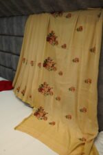 Beige Cream Pure Chinnon Crape Hand Embroidery - Image 4
