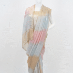 Ethereal Pastel Shimmer Saree with Diamond Work