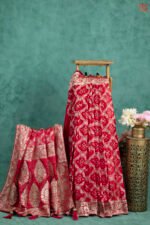 Kattan Silk Cherry Red Saree - Image 2