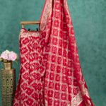 Kattan Silk Cherry Red Saree