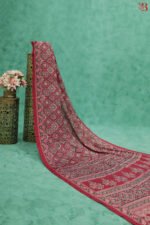 Elegant Ajrakh Print Saree with Mirror Work - Image 2
