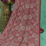 Elegant Ajrakh Print Synthetic Saree