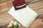 Elegant Off-White Saree with Maroon Blouse - Image 2