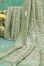 Elegant Katha Print Silk Saree - Image 4