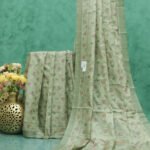 Elegant Katha Print Silk Saree