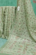 Elegant Katha Print Silk Saree - Image 3