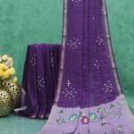 Elegant Bandhani & Floral Print Saree