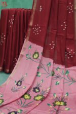 Elegant Bandhani & Floral Print Saree - Image 2