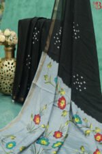 Elegant Bandhani & Floral Print Saree - Image 2
