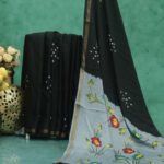 Elegant Bandhani & Floral Print Saree