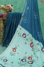 Elegant Bandhani & Floral Print Saree - Image 2