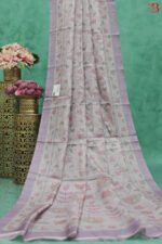 Elegant Kantha Print Silk Saree - Image 2