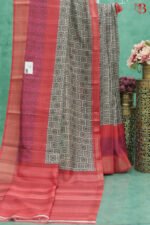 Elegant Geometric Print Silk Blend Saree