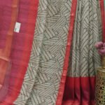 Elegant Geometric Print Silk Blend Saree