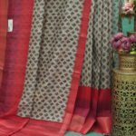 Elegant Geometric Print Silk Blend Saree