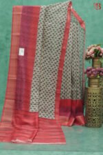 Elegant Geometric Print Silk Blend Saree - Image 2