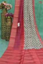 Elegant Geometric Print Silk Blend Saree - Image 3