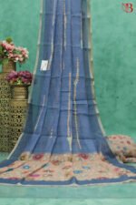 Elegant Kalamkari Print Linen Saree