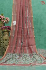 Elegant Kalamkari Print Linen Saree
