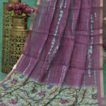 Elegant Kalamkari Print Linen Saree
