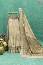 Artistic Madhubani Silk Saree - Image 3