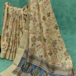 Elegant Floral Tussar Silk Saree