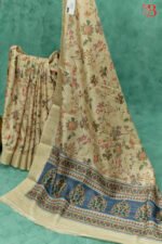 Elegant Floral Tussar Silk Saree