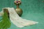 Elegant Floral Embroidered Chiffon Saree - Image 2