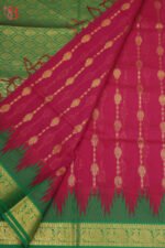 Chanderi Cotton Saree with Jacquard Border - Image 2
