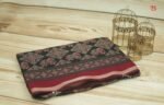 Traditional Ajrakh Print Mulmul Cotton Saree - Image 3