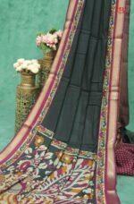 Traditional Kalamkari Print Mulmul Cotton Saree - Image 2