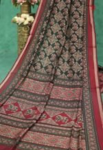 Traditional Ajrakh Print Mulmul Cotton Saree