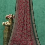 Traditional Ajrakh Print Mulmul Cotton Saree
