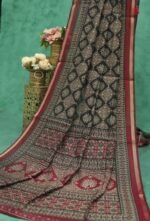 Traditional Ajrakh Print Mulmul Cotton Saree