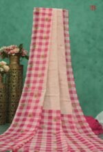 Mirror Work Linen Saree