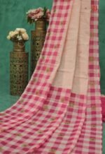 Mirror Work Linen Saree - Image 2