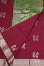 Chanderi Cotton Saree with Jacquard Border - Image 2