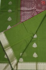 Chanderi Cotton Saree with Jacquard Border - Image 2