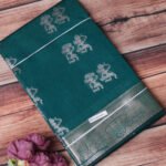 Chanderi Cotton Saree with Jacquard Border