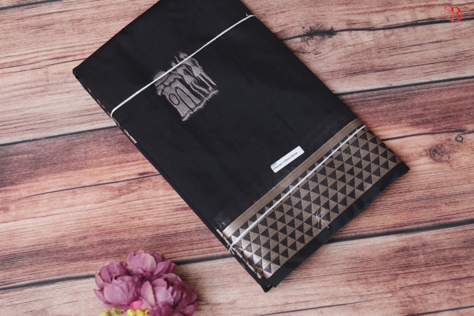 60 Chanderi Cotton Saree with Jacquard Border - Image 1