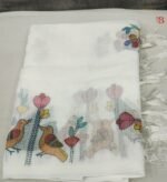 Luxury Textured Linen Saree - Image 2