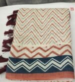 Luxury Textured Linen Saree - Image 2