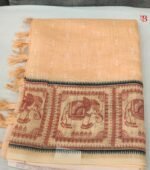 Luxury Textured Linen Saree - Image 2