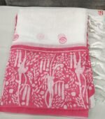 Exquisite Textured Linen Saree - Image 2